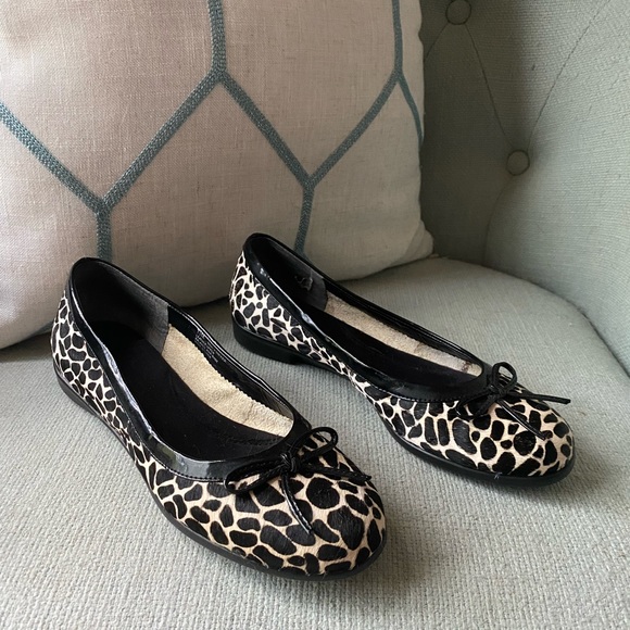 Aerosoles Animal Print Calf Hair & Patent Ballet Flats - Picture 3 of 10
